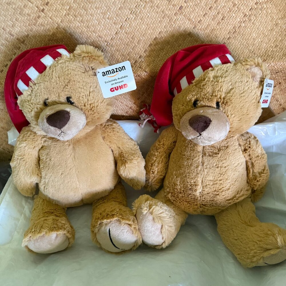 Two Amazon Gund Teddy Bears